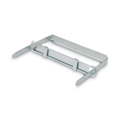 Standard Two-Piece Two-Prong Paper Fastener Base And Compressor Sets, 3.5" Capacity, 8.5" Center To Center, Silver, 50/Box