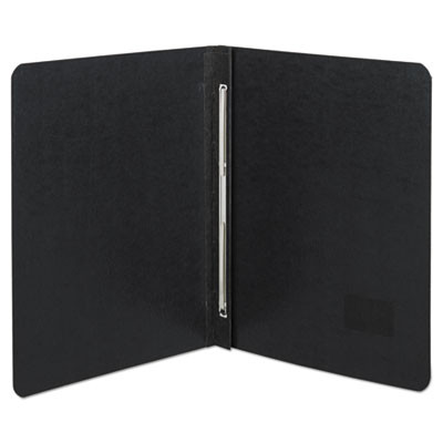 Presstex Report Cover With Tyvek Reinforced Hinge, Side Bound, Two-Piece Prong Fastener, 3" Capacity, 8.5 X 11, Black/Black