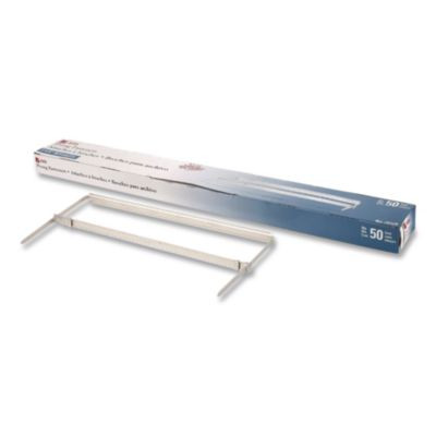 Premium Two-Piece Two-Prong Paper Fastener Base And Compressor Sets, 3" Capacity, 8.5" Center To Center, Silver, 50/Box