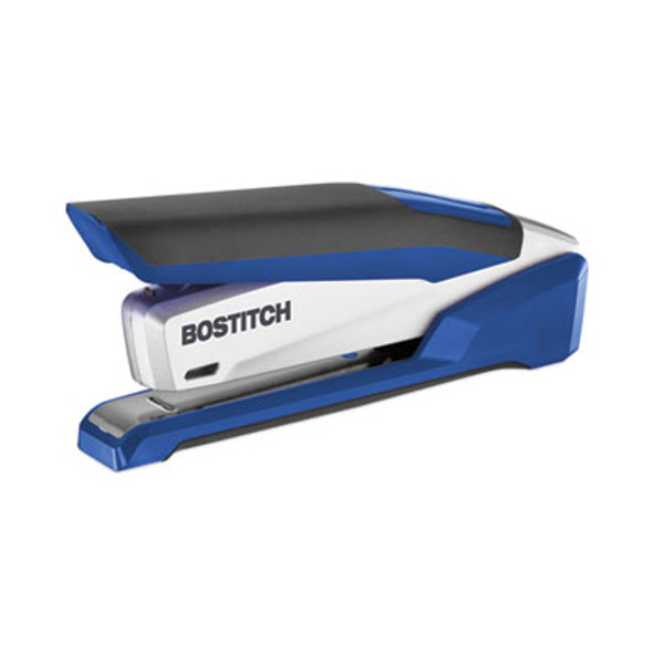 Inpower One-Finger 3-In-1 Desktop Stapler, 28-Sheet Capacity, Blue/Silver