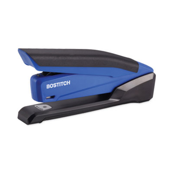 Inpower One-Finger 3-In-1 Desktop Stapler, 20-Sheet Capacity, Blue/Black