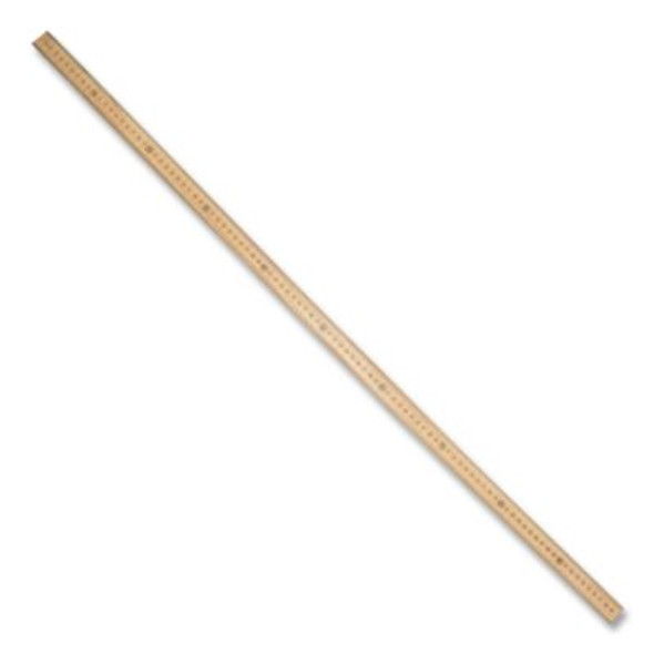 Wooden Meter Stick, Standard/Metric, 39.5", Clear Lacquer Finish, 12/Box