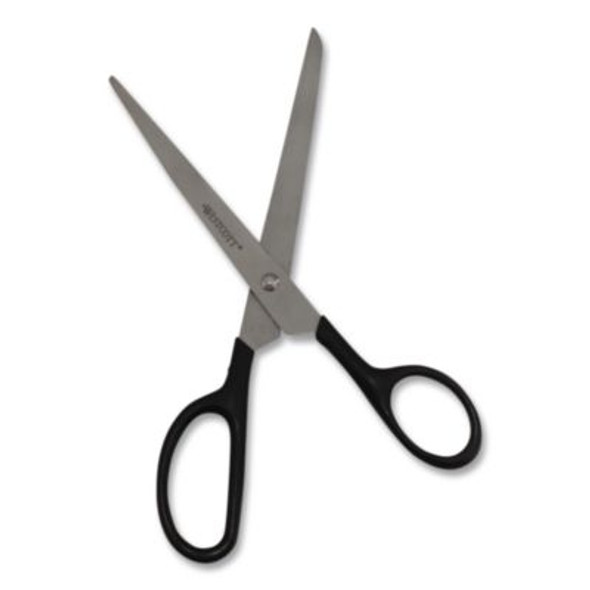 Straight Contract Scissors, 8" Long, 3" Cut Length, Straight Black Handle