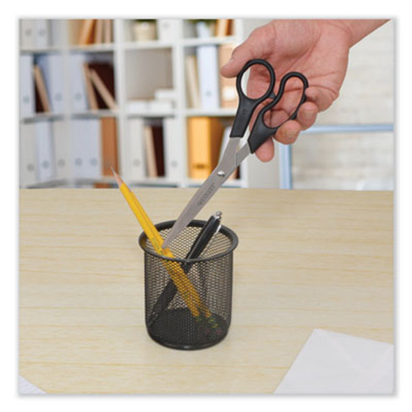 Value Line Stainless Steel Shears, 8" Long, 3.5" Cut Length, Offset Black Handle