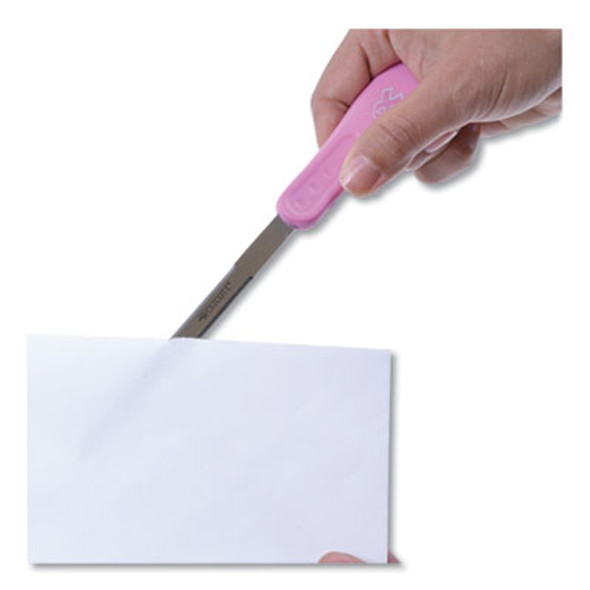 Pink Ribbon Stainless Steel Letter Opener, Breast Cancer Awareness, 9", Pink