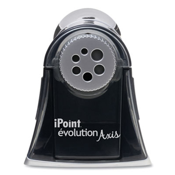 Ipoint Evolution Axis Pencil Sharpener, Ac-Powered, 5 X 7.5 X 7.25, Black/Silver