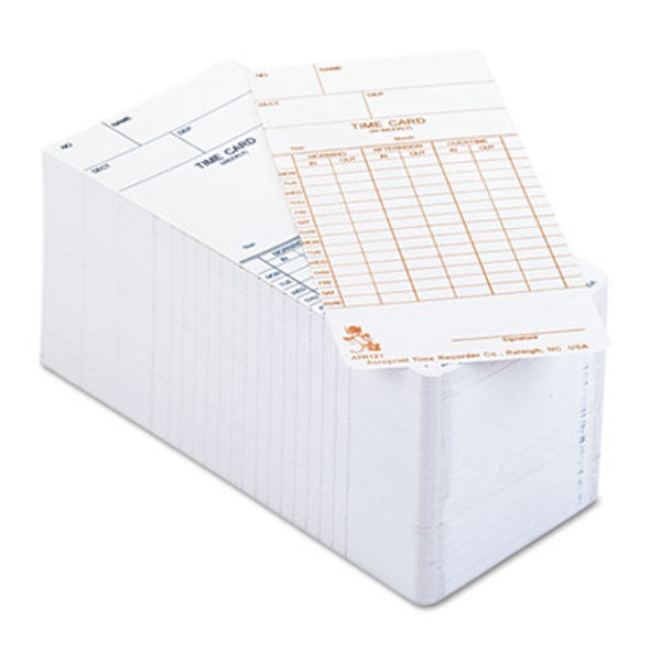 Time Clock Cards For Acroprint Atr120, Two Sides, 3.5 X 7, 250/Pack