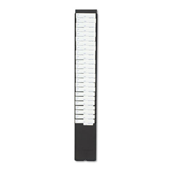 Expanding Time Card Rack, 25 Pockets, Plastic, Black