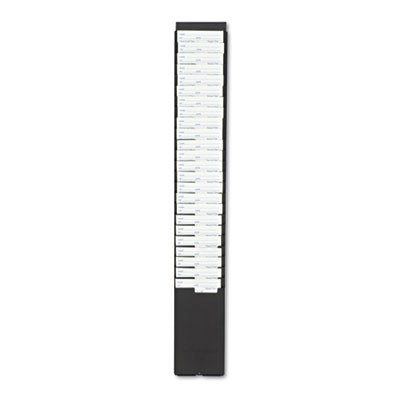 Expanding Time Card Rack, 25 Pockets, Plastic, Black