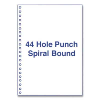 Punched Laser Cut Sheets, Side: 44-Hole, 20 Lb Bond Weight, 8.5 x 11, White, 500/Ream