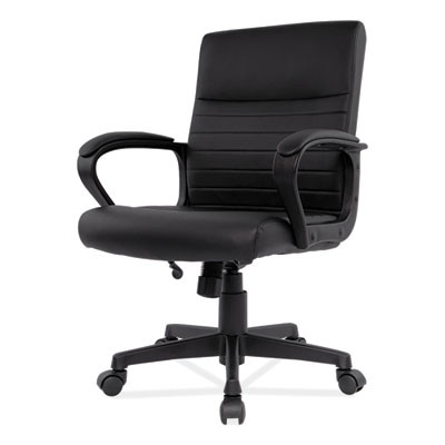Alera Breich Series Manager Chair, Supports Up To 275 Lbs, 16.73" To 20.39" Seat Height, Black Seat/Back, Black Base