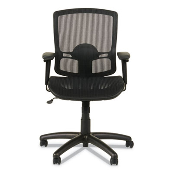 Alera Etros Series Suspension Mesh Mid-Back Synchro Tilt Chair, Supports Up To 275 Lb, 15.74" To 19.68" Seat Height, Black