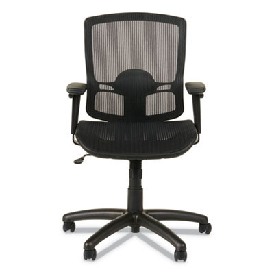Alera Etros Series Suspension Mesh Mid-Back Synchro Tilt Chair, Supports Up To 275 Lb, 15.74" To 19.68" Seat Height, Black