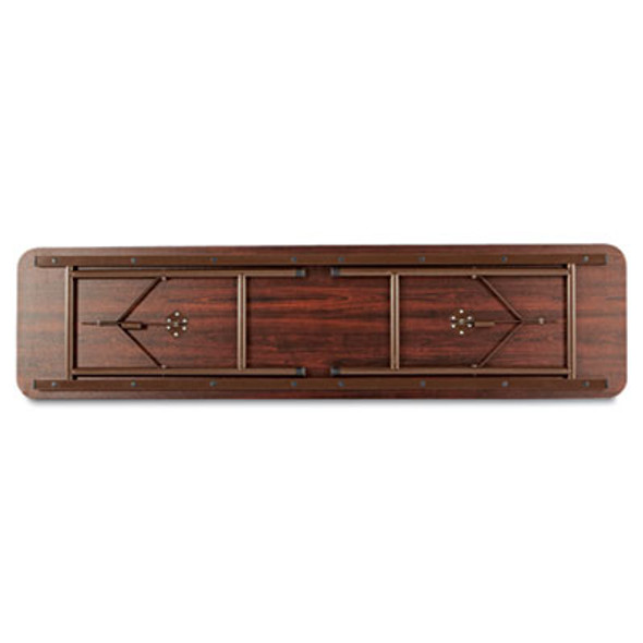 Wood Folding Table, Rectangular, 71.88w X 17.75d X 29.13h, Mahogany