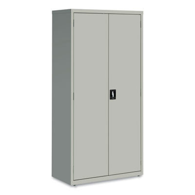 Economy Assembled Storage Cabinets, 5 Shelves, 36" x 18" x 72", Light Gray