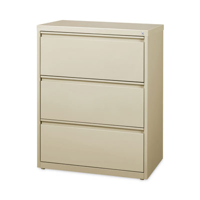 Lateral File, Three Legal/Letter/A4-Size File Drawers, 30" x 18.62" x 40.25", Putty