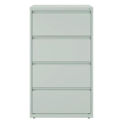 Lateral File, 4 Legal/Letter-Size File Drawers, Light Gray, 30" x 18.62" x 52.5"