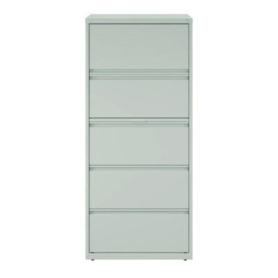 Lateral File, 5 Legal/Letter-Size File Drawers, Light Gray, 30" x 18.62" x 67.62"