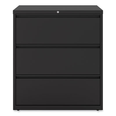 Lateral File, 3 Legal/Letter/A4/A5-Size File Drawers, Black, 36" x 18.63" x 40.25"