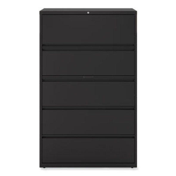 Lateral File, 5 Legal/Letter/A4/A5-Size File Drawers, Black, 42" x 18.63" x 67.63"