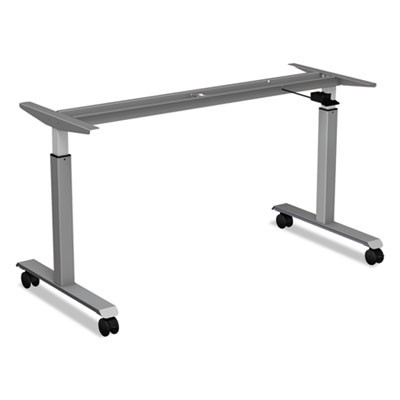 Casters For Height-Adjustable Table Bases, Grip Ring Stem, 2" Wheel, Black, 4/Set