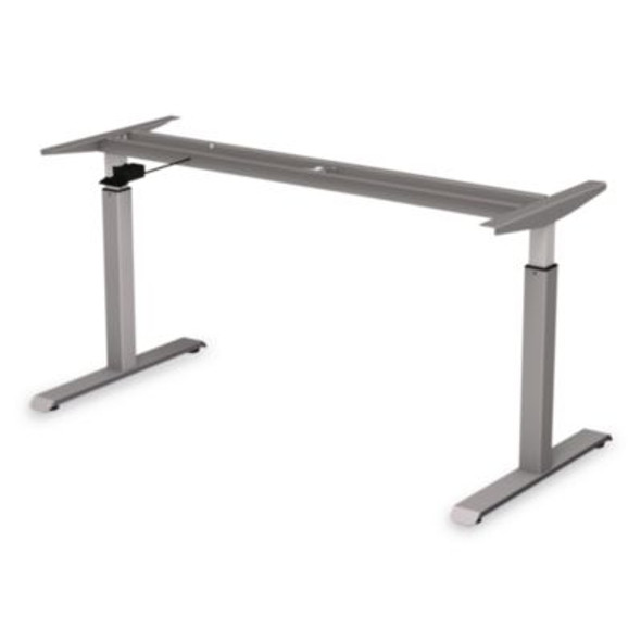 Alera Adaptivergo Sit-Stand Pneumatic Height-Adjustable Table Base, 59.06" x 28.35" x 26.18" To 39.57", Gray