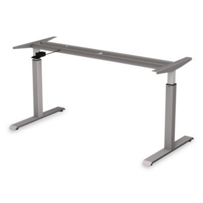 Alera Adaptivergo Sit-Stand Pneumatic Height-Adjustable Table Base, 59.06" x 28.35" x 26.18" To 39.57", Gray