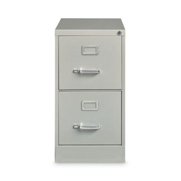 Two-Drawer Economy Vertical File, Letter-Size File Drawers, 15" x 26.5" x 28.37", Light Gray