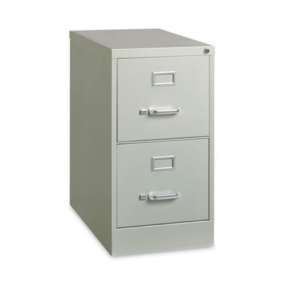 Two-Drawer Economy Vertical File, Letter-Size File Drawers, 15" x 26.5" x 28.37", Light Gray