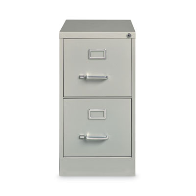 Two-Drawer Economy Vertical File, Letter-Size File Drawers, 15" x 26.5" x 28.37", Light Gray