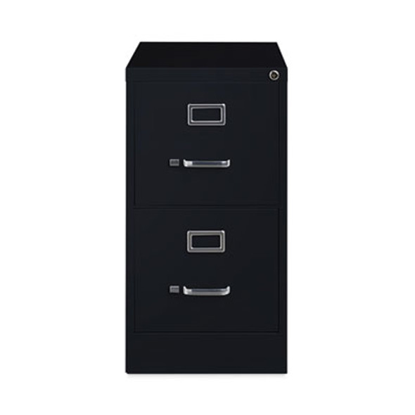 Two-Drawer Economy Vertical File, Letter-Size File Drawers, 15" x 26.5" x 28.37", Black