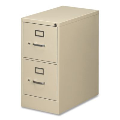 Two-Drawer Economy Vertical File, 2 Letter-Size File Drawers, Putty, 15" x 25" x 28.38"