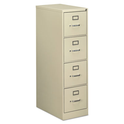 Economy Vertical File, 4 Letter-Size File Drawers, Putty, 15" X 25" X 52"