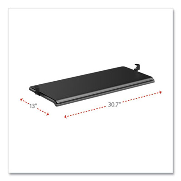 Alera Adaptivergo Clamp-On Keyboard Tray, 30.7" x 13", Black