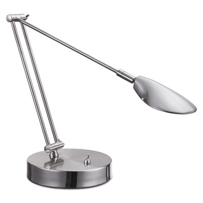 Adjustable Led Task Lamp With Usb Port, 11w x 6.25d x 26h, Brushed Nickel