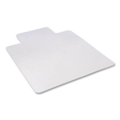 Non-Studded Chair Mat For Hard Floors, Rectangular With Wide Lip, Straight Edges, 45" x 53", Clear