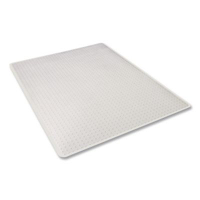 Studded Chair Mat For Flat To Low Pile Carpeted Floors, Rectangular, Beveled Edges, 46" x 60", Clear