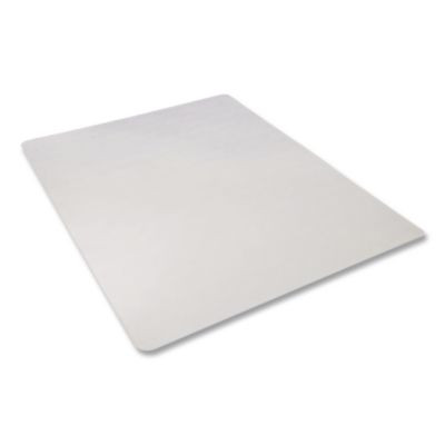 Non-Studded Chair Mat For Hard Floors, Rectangular, Straight Edges, 46" x 60", Clear