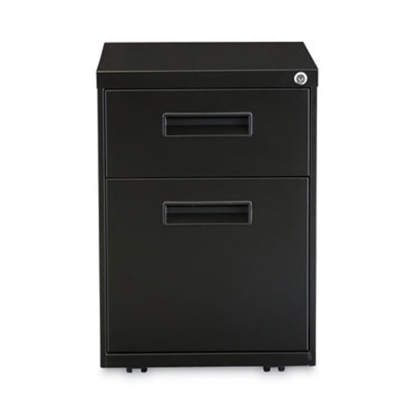 File Pedestal, Left Or Right, 2-Drawers: Box/File, Legal/Letter, Black, 14.96" X 19.29" X 21.65"