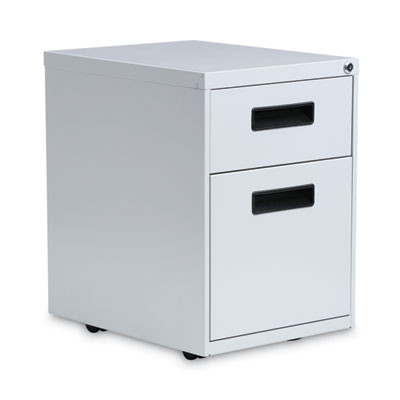 File Pedestal, Left Or Right, 2-Drawers: Box/File, Legal/Letter, Light Gray, 14.96" X 19.29" X 21.65"