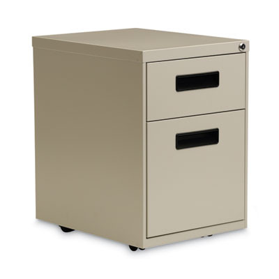 File Pedestal, Left Or Right, 2-Drawers: Box/File, Legal/Letter, Putty, 14.96" X 19.29" X 21.65"