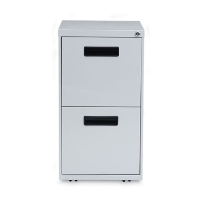 File Pedestal, Left Or Right, 2 Legal/Letter-Size File Drawers, Light Gray, 14.96" X 19.29" X 27.75"