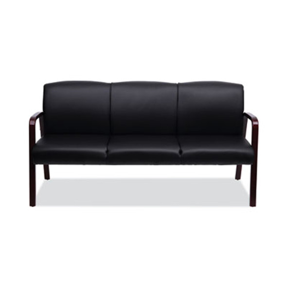 Alera Reception Lounge Wl Series 3-Seat Sofa, 65.13" x 26.13" x 33", Black