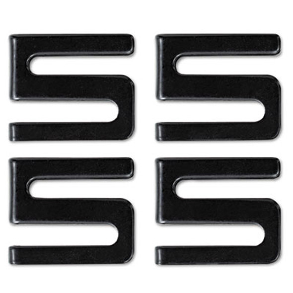 Wire Shelving S Hooks, Metal, Black, 4 Hooks/Pack