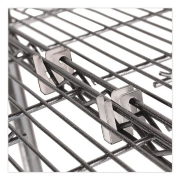 Wire Shelving S Hooks, Metal, Silver, 4 Hooks/Pack