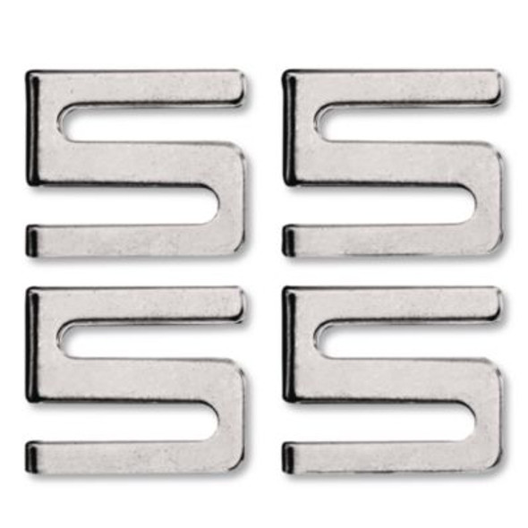 Wire Shelving S Hooks, Metal, Silver, 4 Hooks/Pack