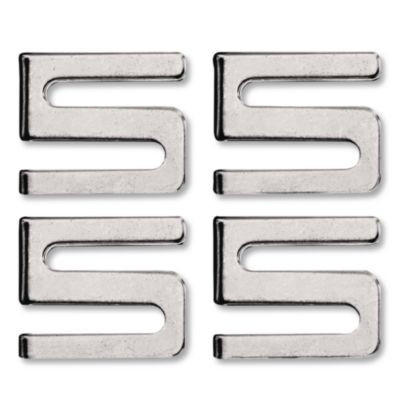Wire Shelving S Hooks, Metal, Silver, 4 Hooks/Pack