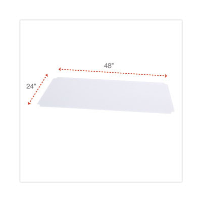 Shelf Liners For Wire Shelving, Clear Plastic, 48w X 24d, 4/Pack