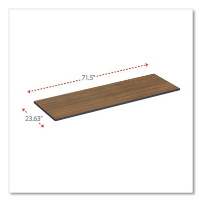 Reversible Laminate Table Top, Rectangular, 71.5w X 23.63d, Espresso/Walnut