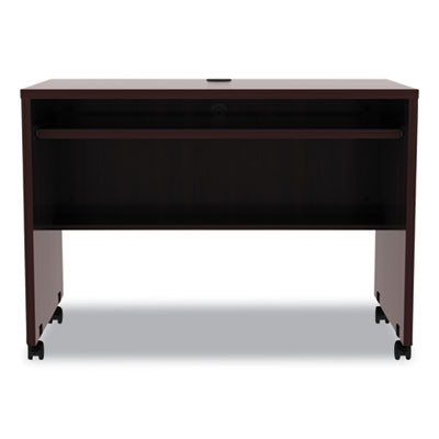 Alera Valencia Series Mobile Workstation Desk, 41.38" X 23.63" X 30", Mahogany